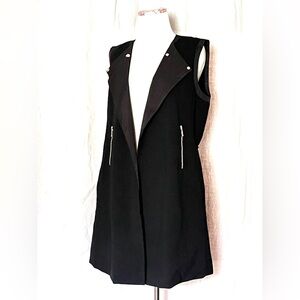 Lafayette 148 Long Vest Cinchable Waist Snaps